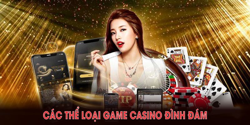 Các thể loại game casino đình đám đang phủ sóng tại nhà cái KM88